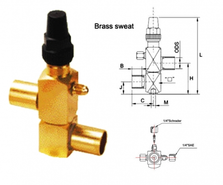 Brass Sweat Vertical Valves With Threaded Base