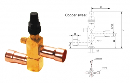 Copper Sweat Vertical Valves With Threaded Base