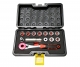 Pass Through 12-Point Sockets Ratchet Wrench Set