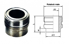 FW Series Steel Male Rotalock Connectors